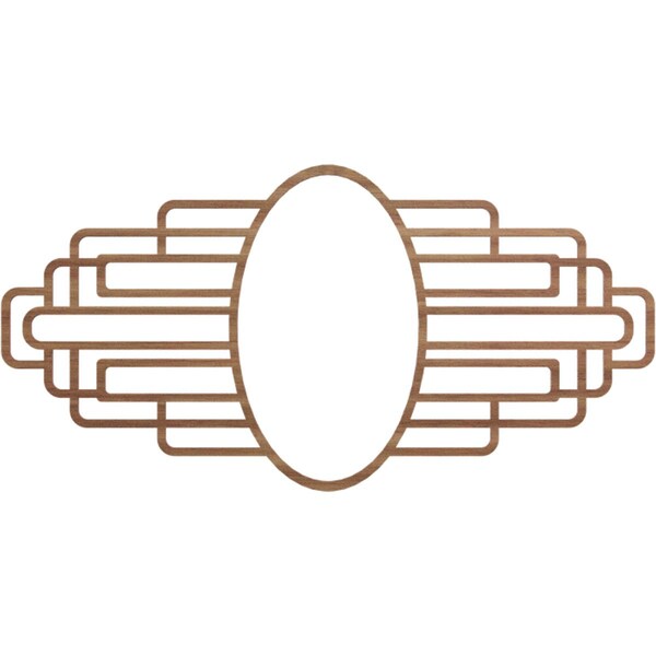 Ekena Millwork Elizabeth Wood Fretwork Prcd Ceiling Medallion, Walnut, 30"W x 15"H x 8 1/4"IW x 14 1/4"IH x 3/8"T CMWP30X15X0375EBWA - main